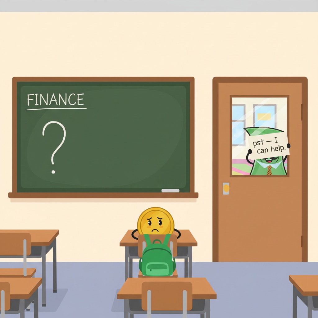 Student learning financial literacy basics